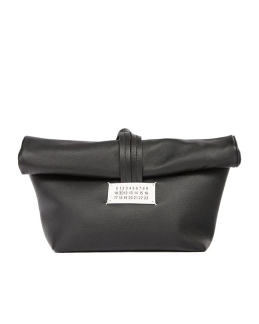 Maison Margiela Black Roll-Top Handbag