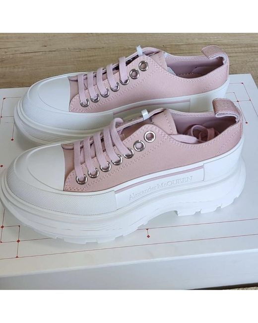 McQueen Pink Tread Slick Sneakers