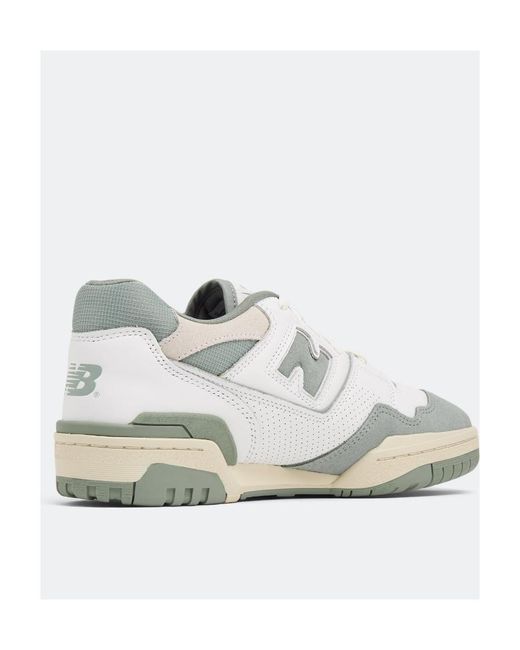 New Balance White 550 Lace-Up Sneakers for men