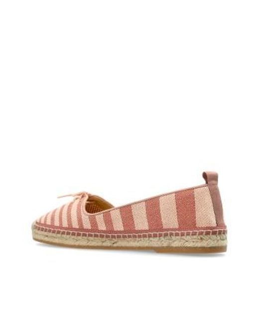 Chloé Pink Chloé Isla Striped Espadrilles