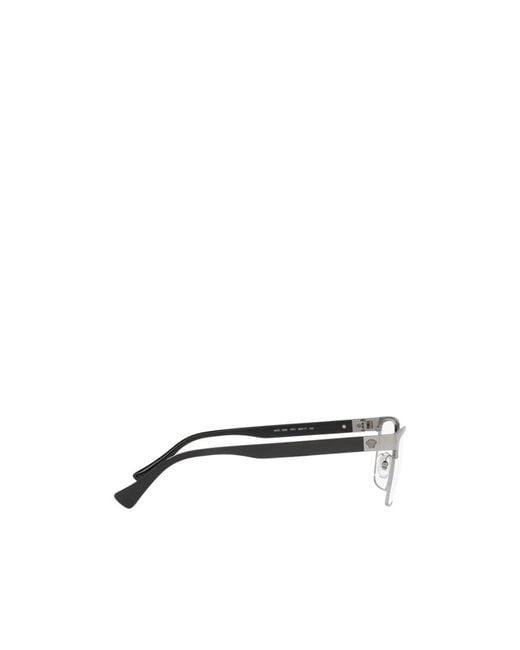 Versace White Eyewear Square Frame Glasses for men