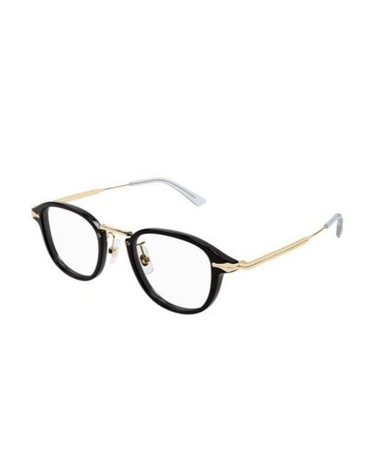 Montblanc White Eyewear Square Frame Glasses for men