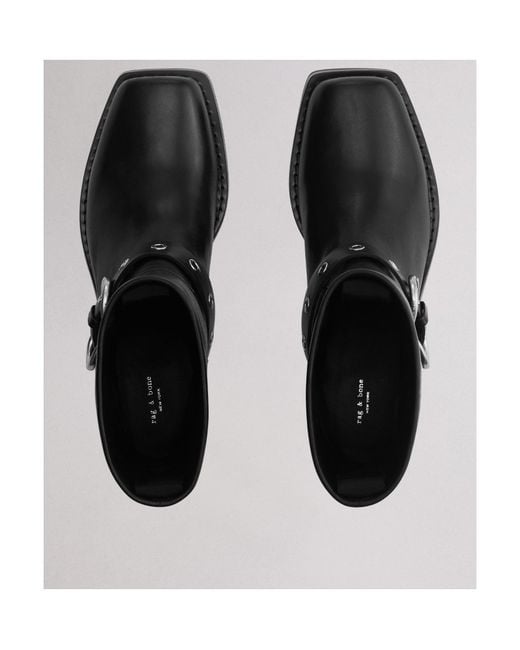 Rag & Bone Black Square-Toed Short Boots