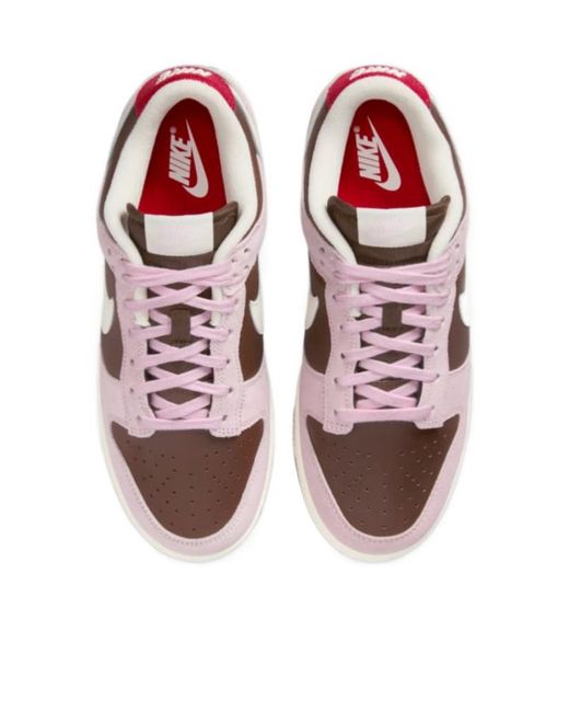Nike Pink Dunk Low Lace-Up Sneakers