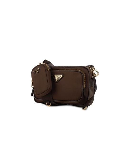 Prada Black Logo-Plaque Shoulder Bag