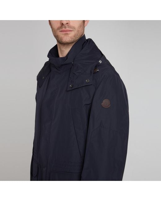 Moncler Blue Lightweight Hooded Jacket for men