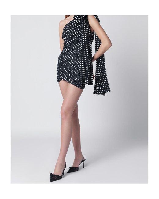 Patou Blue Asymmetric Draped Dress