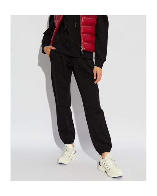 Moncler Black Logo Patch Drawstring Track Pants