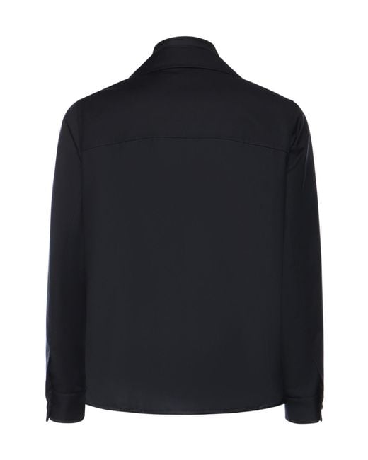 Moorer Black Four-Pocket Buttoned Coat for men