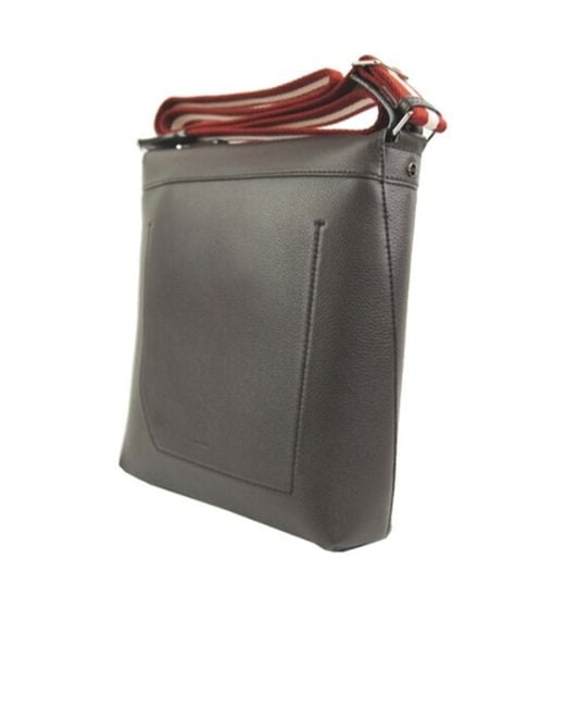 Bally Gray Logo Details Cross-Body Bag for men