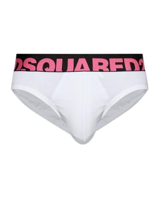DSquared² White Logo Underwear for men