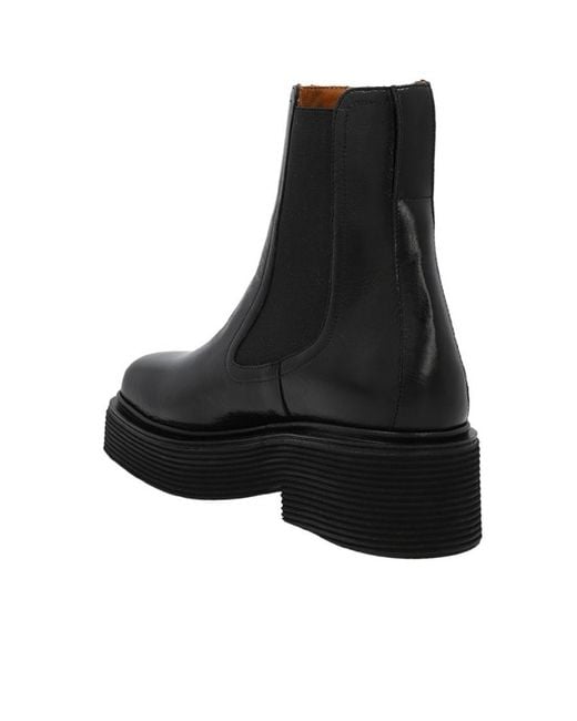Marni Black Square Toe Ankle Boots