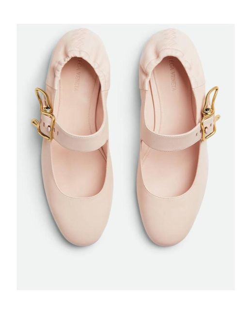 Bottega Veneta White Astaire Mary-Jane Ballerina