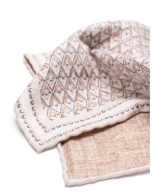 Brunello Cucinelli Multicolor Silk Scarf for men