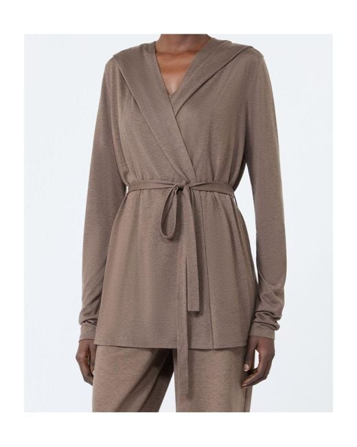 Max Mara Brown Falda Open Front Jacket