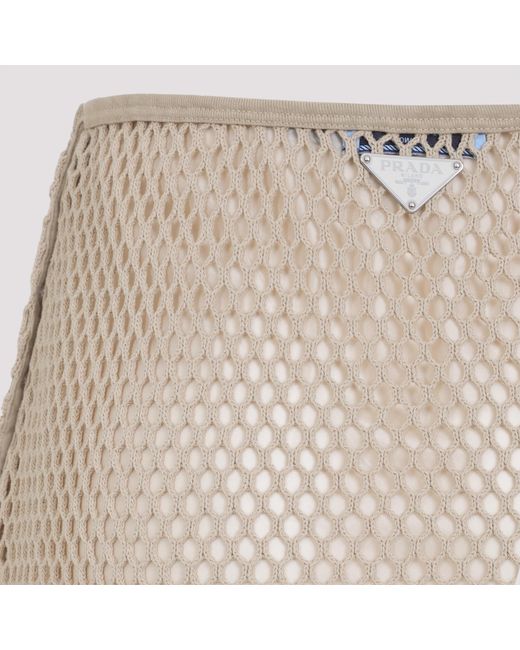 Prada Natural Midi Skirt