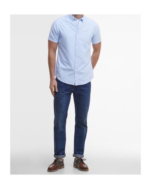 Barbour Blue Logo Short-Sleeved Shirt for men