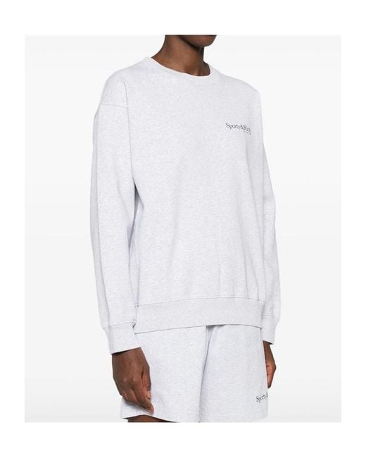 Sporty & Rich White Long-Sleeved Sweatshirt