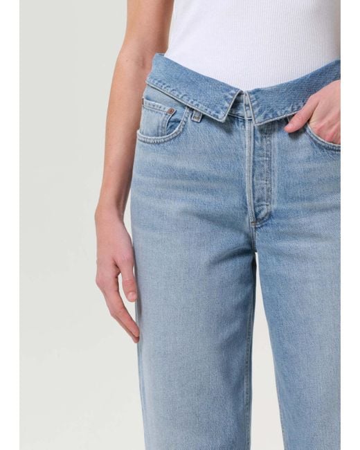 Agolde Blue Echo Straight-Leg Jeans
