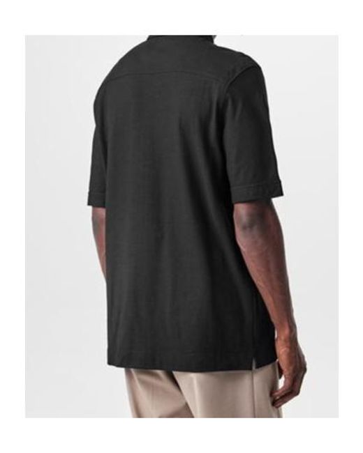 Moncler Black Short-Sleeved Polo Shirt for men
