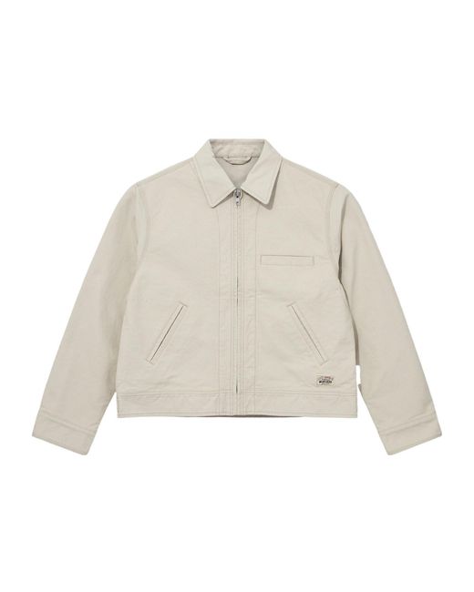 Stussy White Long-Sleeved Casual Jacket for men