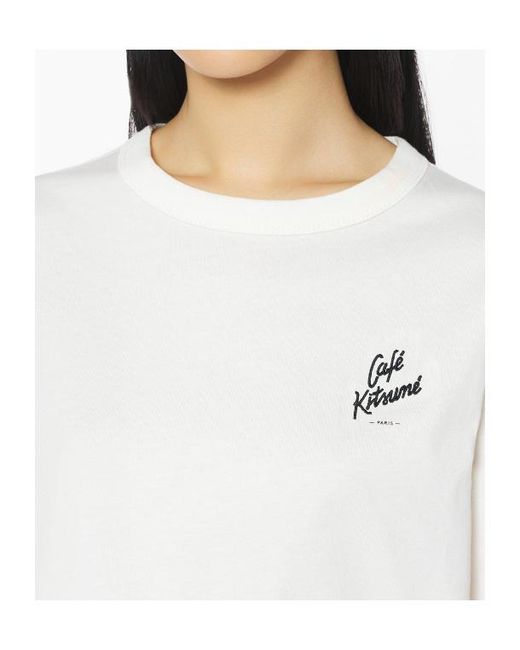 Maison Kitsuné White Cafe Kitsune Relax Tee-Shirt for men