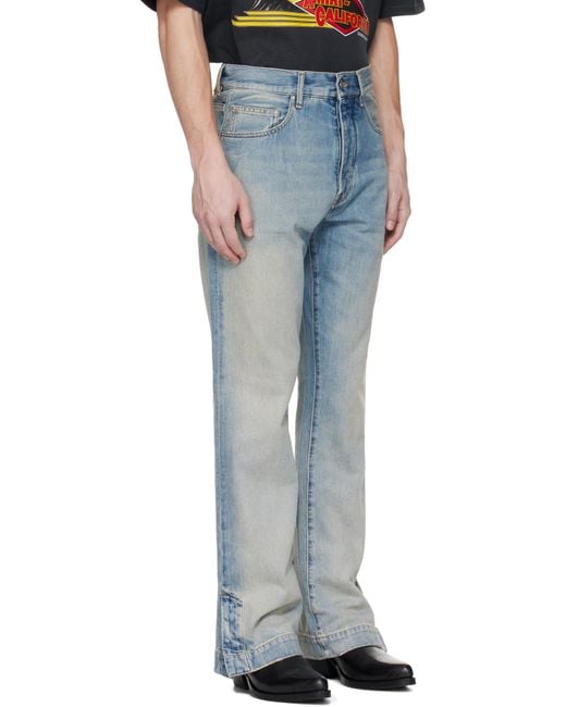 Amiri Blue Straight Flared Jeans for men