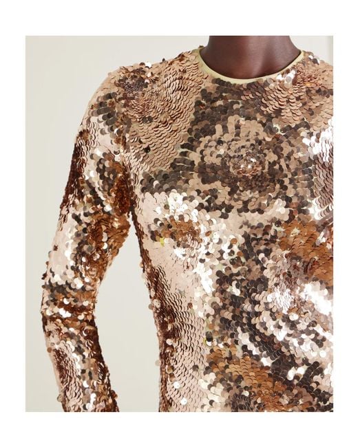 Rabanne Natural Sequin Maxi Dress