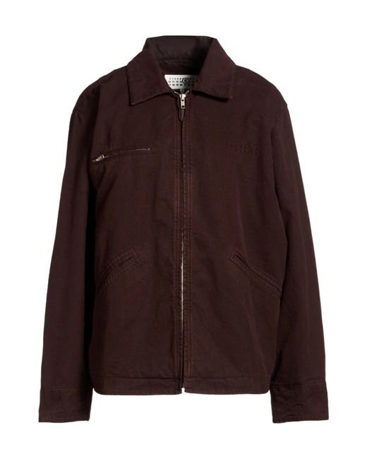 Maison Margiela Brown Collar Workwear Jacket