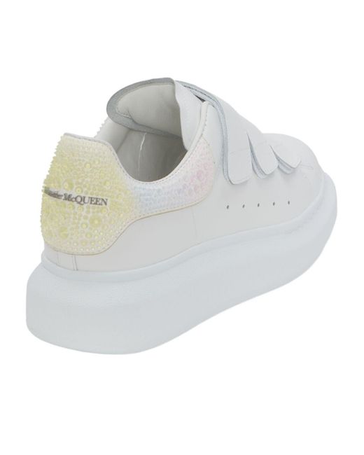 McQueen White Wide-Leg Sneakers