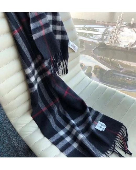Burberry Blue The Classic Check Scarf for men