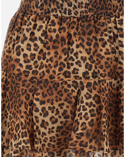Mc2 Saint Barth Brown "Eivissa" Mini Skirt