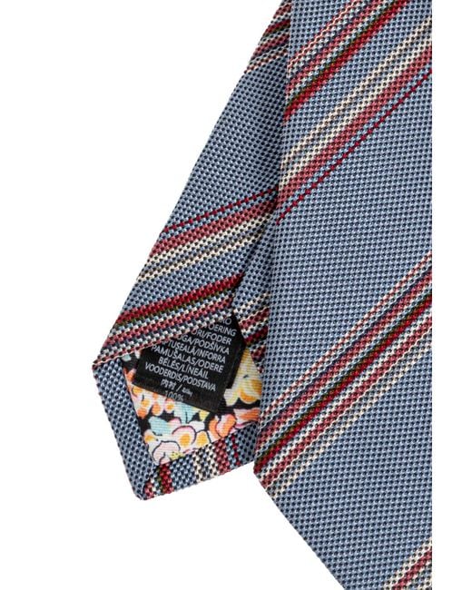 Paul Smith Blue Pointed Tie for men