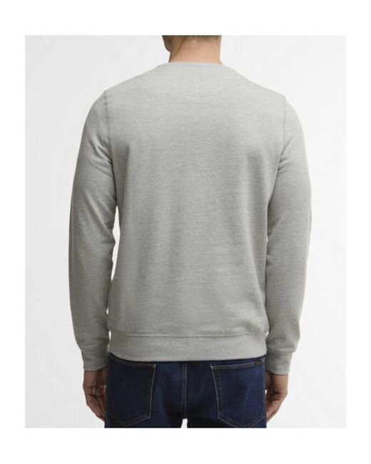 Barbour Gray Printed Sweater for men
