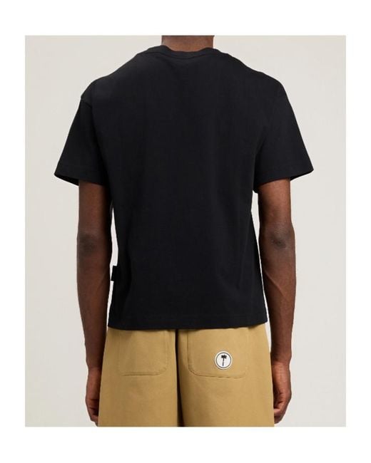 Palm Angels Black Graphic Printed Crewneck T-Shirt for men