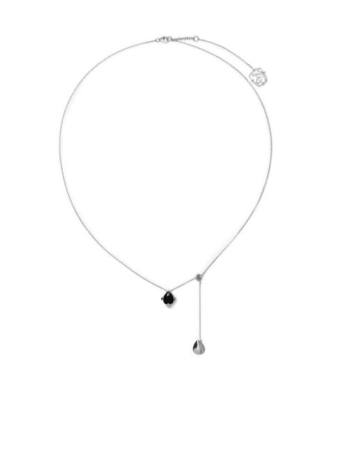 Burberry White Onyx Shield Pendant Necklace
