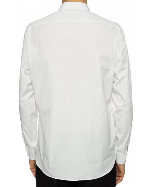 Saint Laurent White Yves Collar Shirt for men