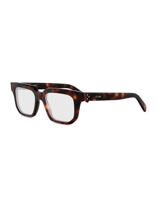 Céline White Full-Rimmed Plano Lenses for men