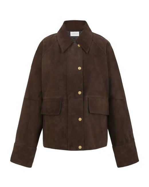 P.A.R.O.S.H. Brown Suede Jacket