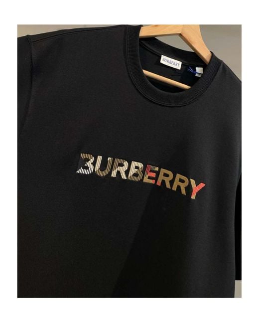 Burberry Black Crew Neck T-Shirt for men