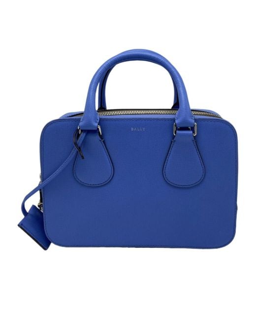 Bally Blue Zipper Shoulder Bag