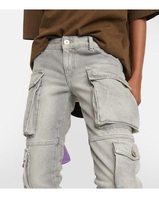 The Attico Gray Work Jeans