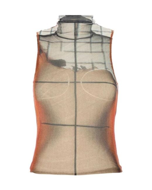 Jean Paul Gaultier Natural The Fire Tank Top