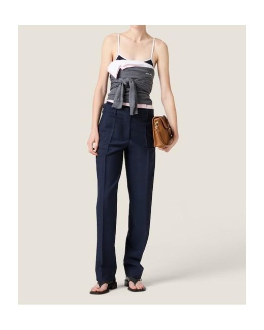 Miu Miu White Strapless Poplin Top