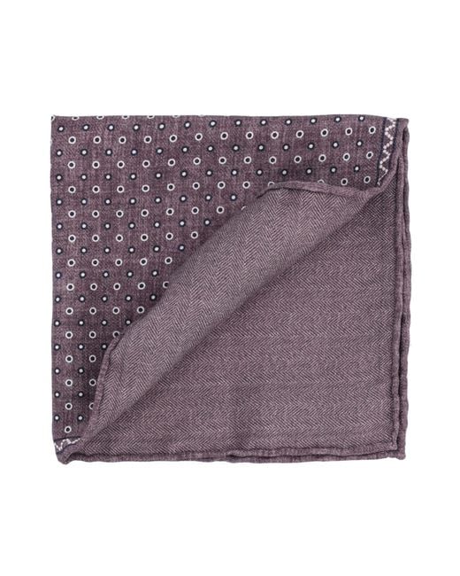 Brunello Cucinelli Purple Geometric-Pattern Pocket Square for men