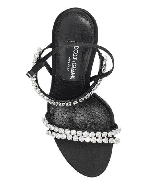 Dolce & Gabbana Metallic Embellished Strap Sandals