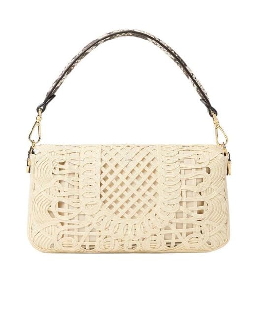 Fendi Metallic Baguette Shoulder Bag