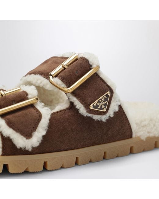 Prada Brown Sliders