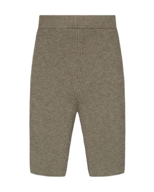 Fear Of God Gray Logo Patch Ribbed Shorts
