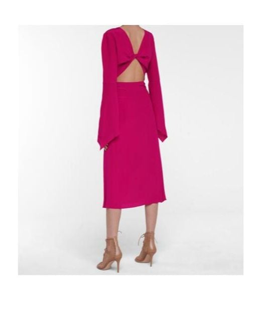 Victoria Beckham Pink Backless Mid-Length Dress
